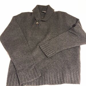 Bloomingdale's 100% Cashmere Dark Gray Sweater